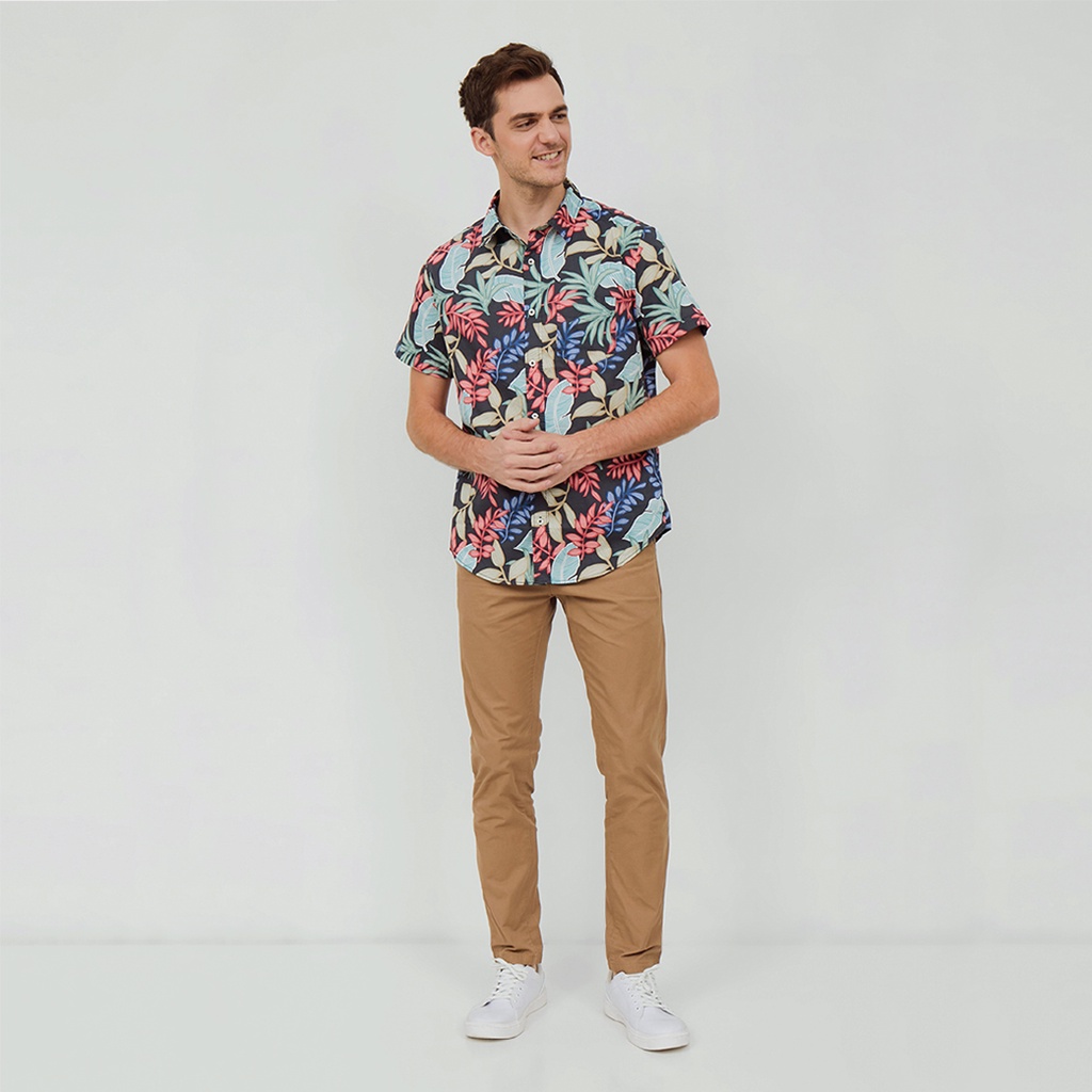 JOY SHADE Men Kemeja Tangan Pendek Pria Floral Shirt by Aeropostale