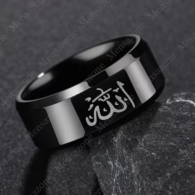 Cincin TITANIUM ORIGINAL LAFAZ ALLAH anti karat dan luntur