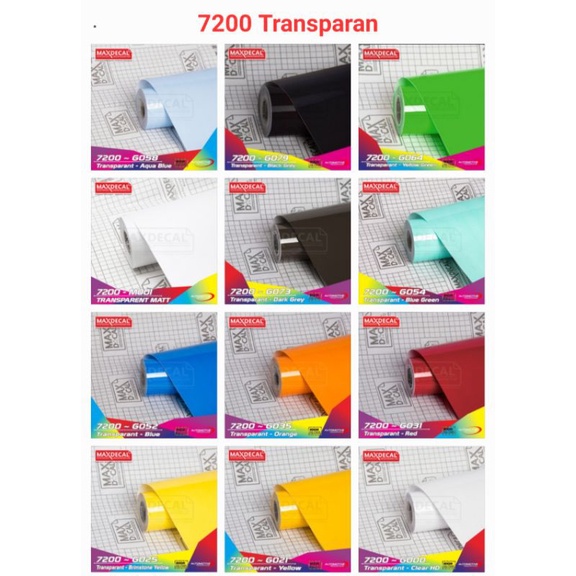 ROL TRANSPARAN Sticker Skotlet MAXDECAL 7200 TRANSPARENT TRANSPARAN ROLL