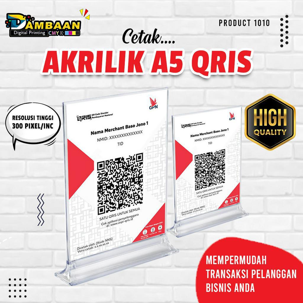 

Akrilik A5 + POSTER BARCODE NO MEJA QRIS - FREE DESIGN