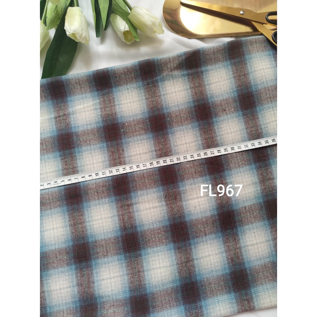 HITAM PUTIH kain flanel bahan kotak katun yarndyed harga per 0.5meter/kain meteran happychild