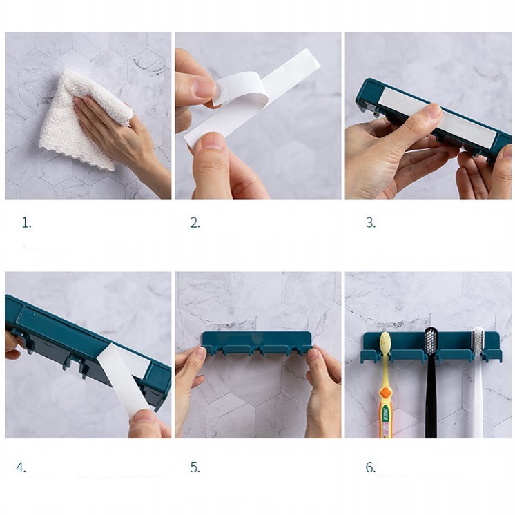 Hot Sale/Kreatif Multifungsi Bebas Paku Kotak Kait Yang Dipasang Di Dinding/Rak Penyimpanan Colokan Ponsel Remote Control/Sikat Gigi Razor Holder Gantungan Kamar Mandi Aksesoris Rumah Tangga