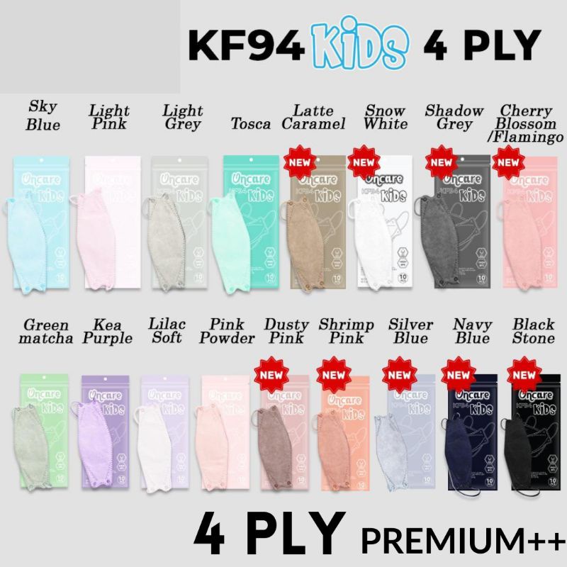 MASKER KF94 ANAK ISI 10 PCS TEBAL 4 PLY PREMIUM COLOR SERIES ORIGINAL