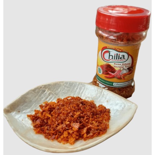 

Sambal CUMI, Sambal TERI, Sambal UDANG, Sambal Kering Non MSG Chilia HALAL MUI Ijin Resmi BPOM