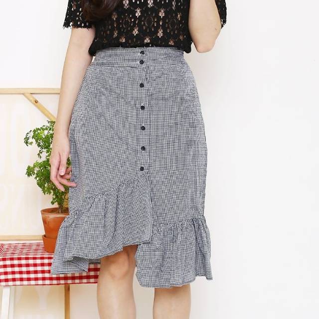 Rok zara plaid skirt
