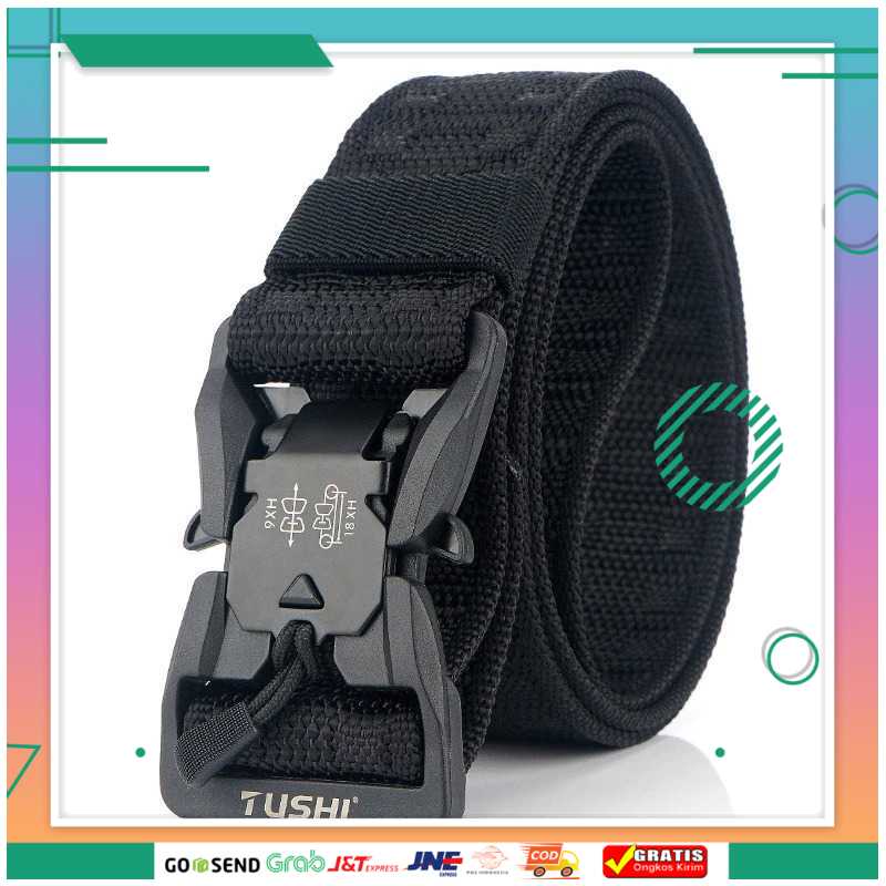 (BISA COD) FTIHSHPHSSEE Tali Ikat Pinggang Canvas Army Military Tactical 125cm - B0003