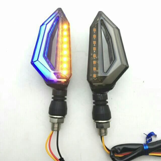 Lampu Sen Sein Variasi 2 warna running Universal Sen Sein Variasi Aksesoris Semua Motor Universal