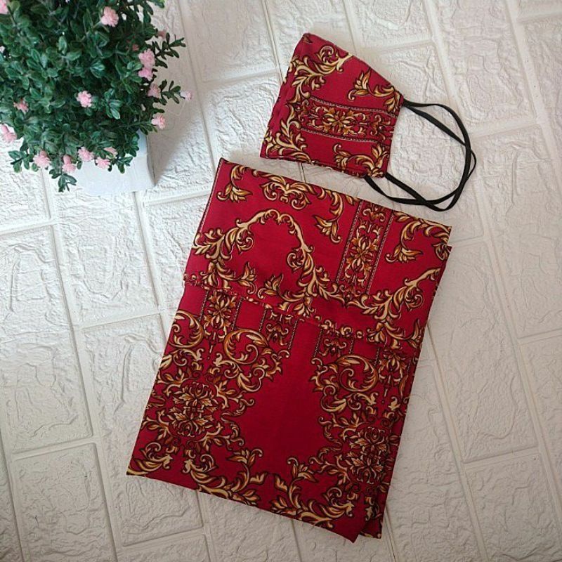 Bergo Masker Motif Sultan