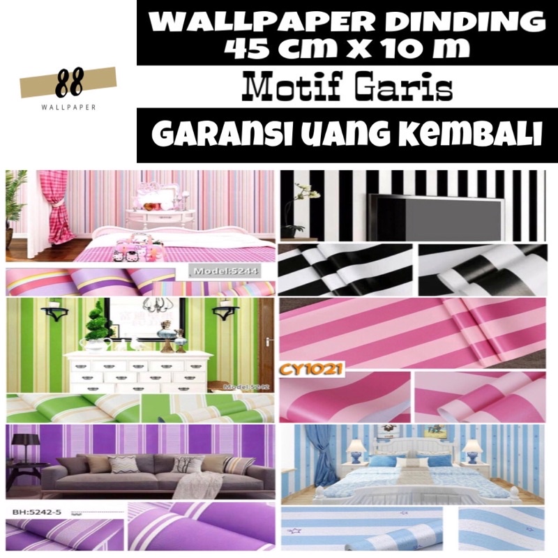 WALLPAPER WALPAPER STICKER STIKER DEKORASI KACA JENDELA DINDING KAMAR TIDUR RUMAH POLOS CUSTOM MOTIF