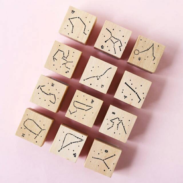 

Zodiac Constellation Wooden Block Stamp