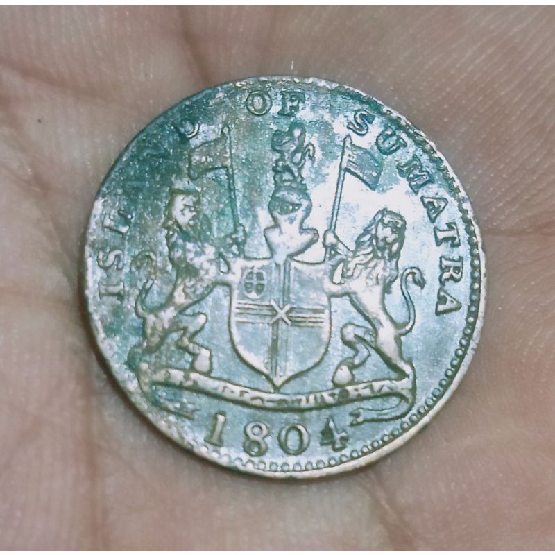 Koin Island Of Sumatra 1 Kepeng 1804
