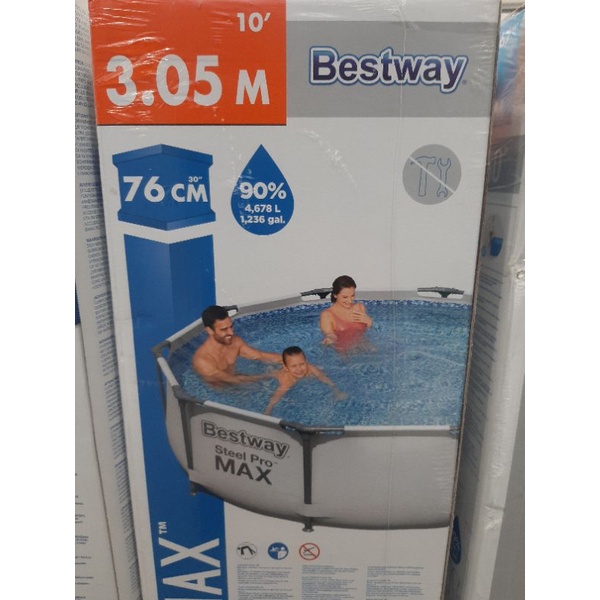 kolam renang bestway bundar lingkaran bestway promax frame 3 METER