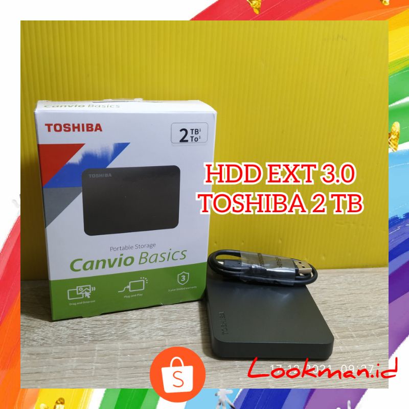 Harddisk Hdd external Toshiba 2 TB usb 3.0 - baru