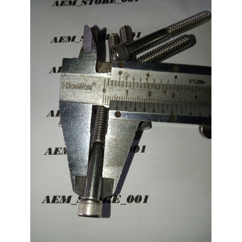 baut L inchi 1/4&quot; x 2&quot; (6.5mm x 5cm) stainless 304