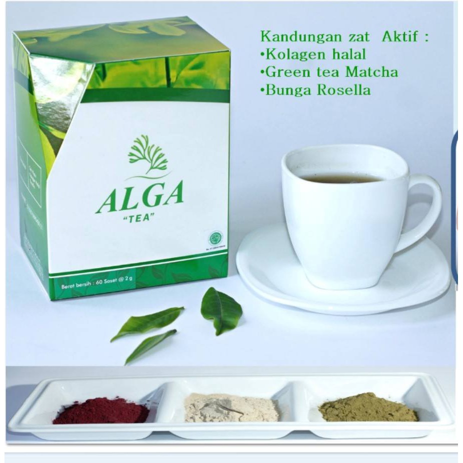 Alga Tea Collagen ASLI isi 60 sachet