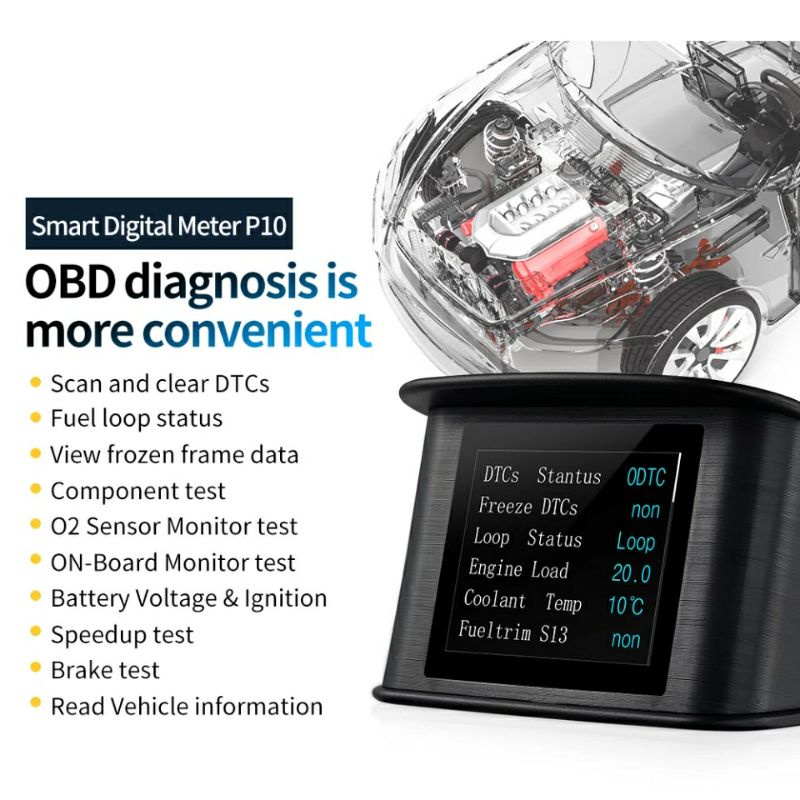 Display Computer Speedometer Mobil Injeksi COVER HUD OBD2 On-board