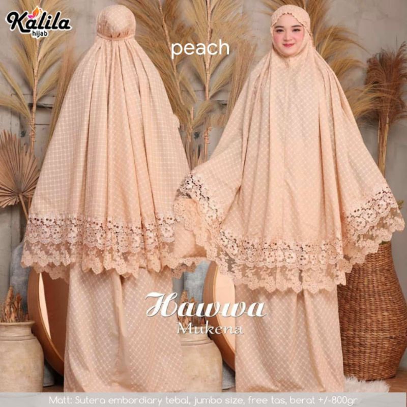 Mukena hawwa sutra import tebal size JUMBO