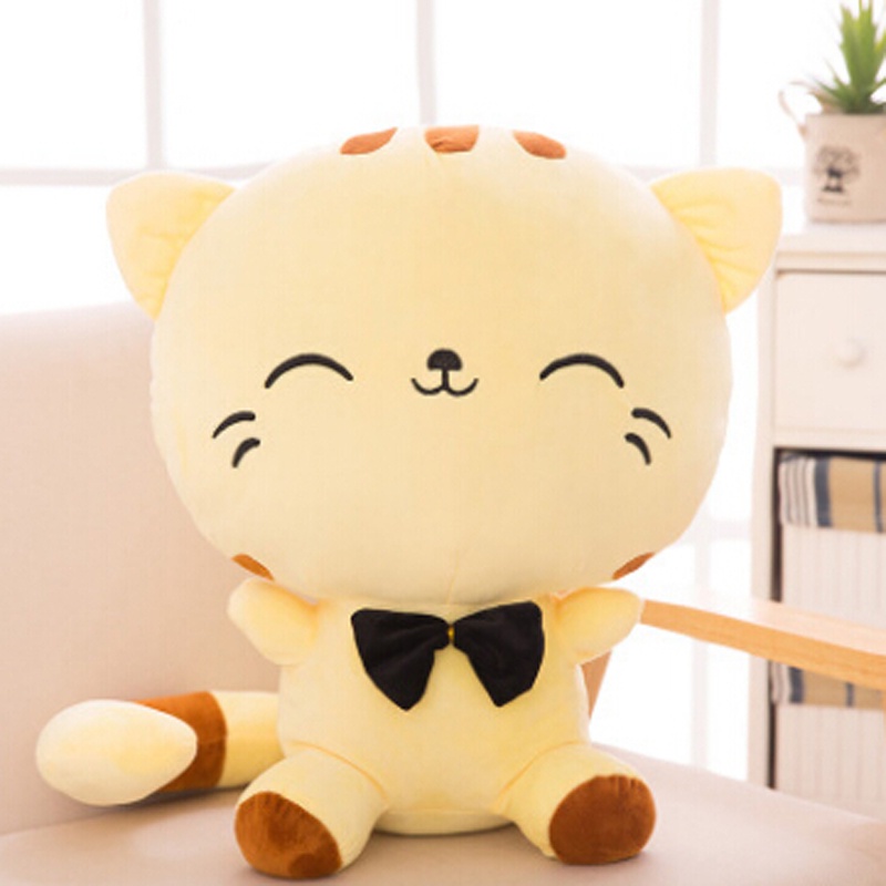 Mainan Boneka Plush Cratoon Kucing Muka Besar Lucu