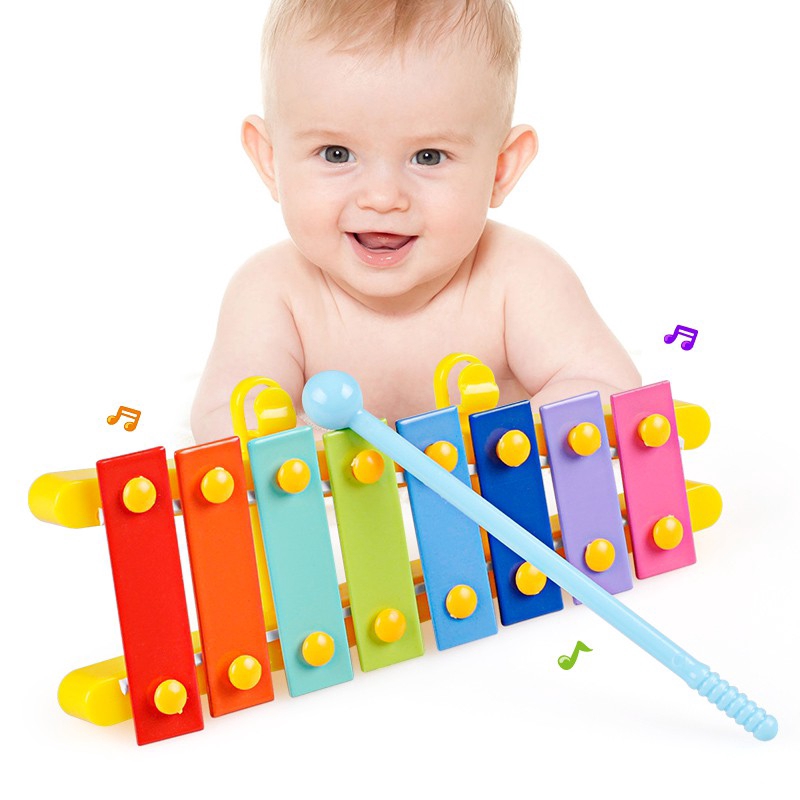 HDY Xylophone Gambang Mainan  Musik 8 Note Keyboard Piano 