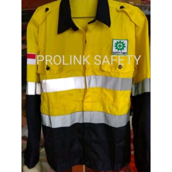 SERAGAM SAFETY 6 WARNA EMBLE K3 BENDERA PREMIUM