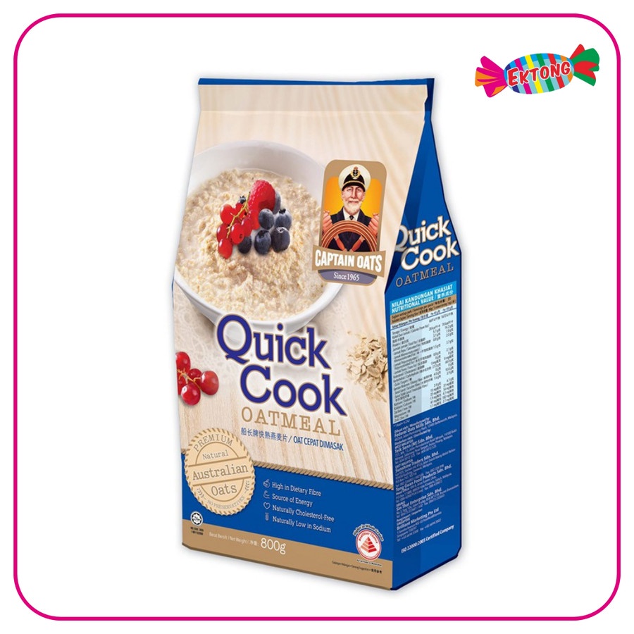 

CAPTAIN OATS QUICK COOK OATMEAL 800 GR
