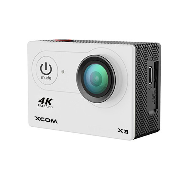 Onix XCOM X3 Action Camera 4K Ultra HD 16MP WIFI SILVER Carton Box Gratis Battery 900 Mah