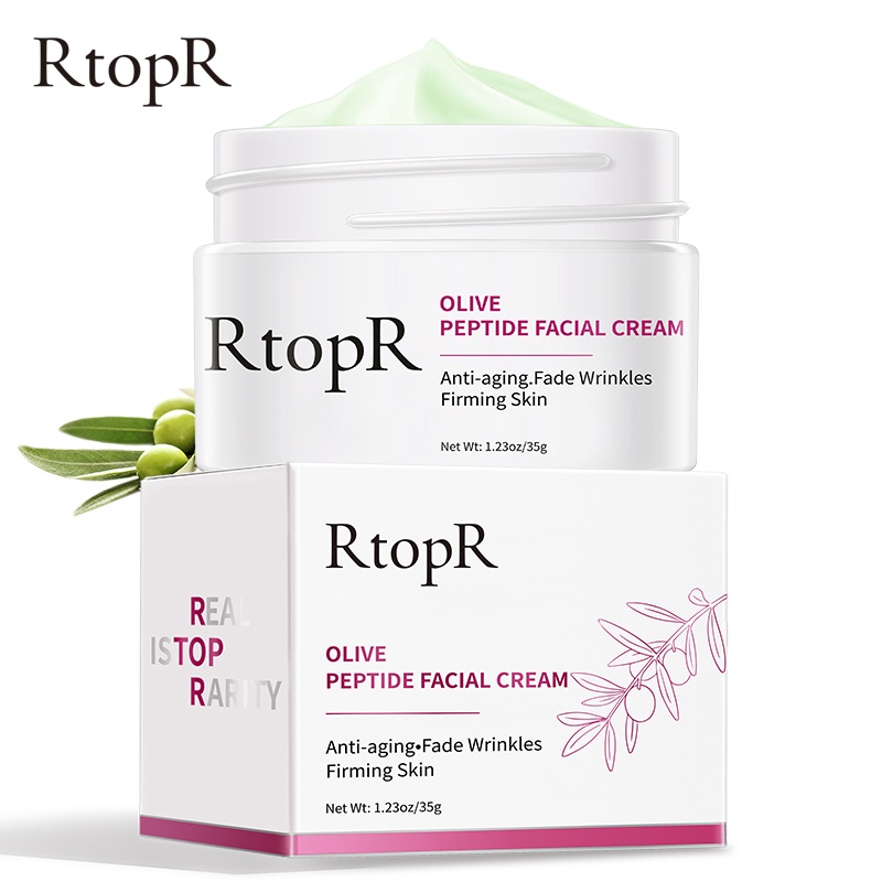 [BPOM]Rtopr Cream Zaitun Peptide Firming Anti Kerut Mengurangi Garis Halus Mengecilkan Pori-Pori Kontrol Minyak 35g