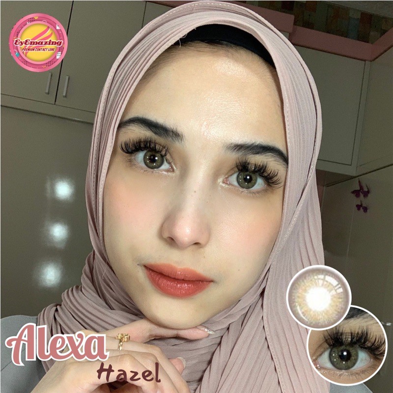 EYEMAZING Softlens - ALEXA Hazel / Brown / Coklat Normal Minus Beda Minus