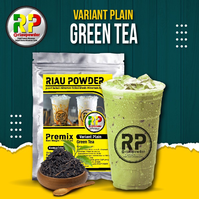 Jual PLAIN Bubuk Minuman GREEN TEA 1Kg - Bubuk GREEN TEA 1Kg - GREEN ...