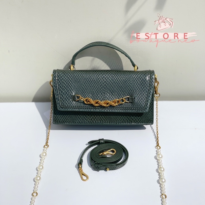 Tas Mini Clutch C K Heirlom Chain link