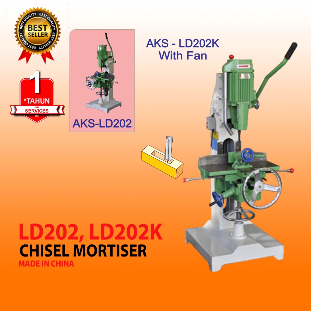Chisel Mortiser Machine Mesin Pahat Bobok Kayu / Mesin Pahat Bor Bobok Kayu / Mesin Tatah Kayu AKS-L