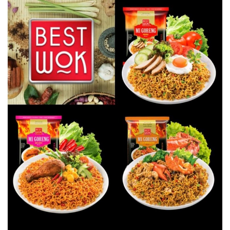 FREE bubble dus BEST WOK mie rasa original, lada hitam dan hot spicy