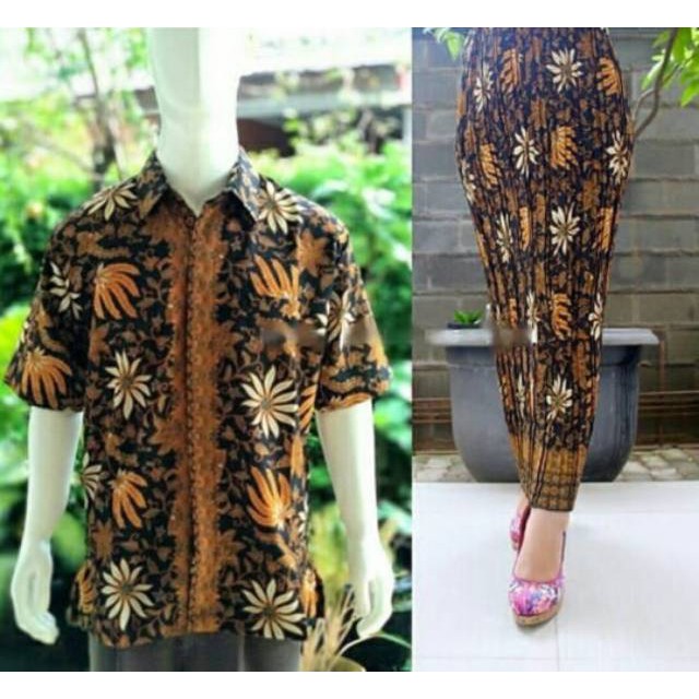 Couple rok batik dan kemeja / rok prisket / rok lilit