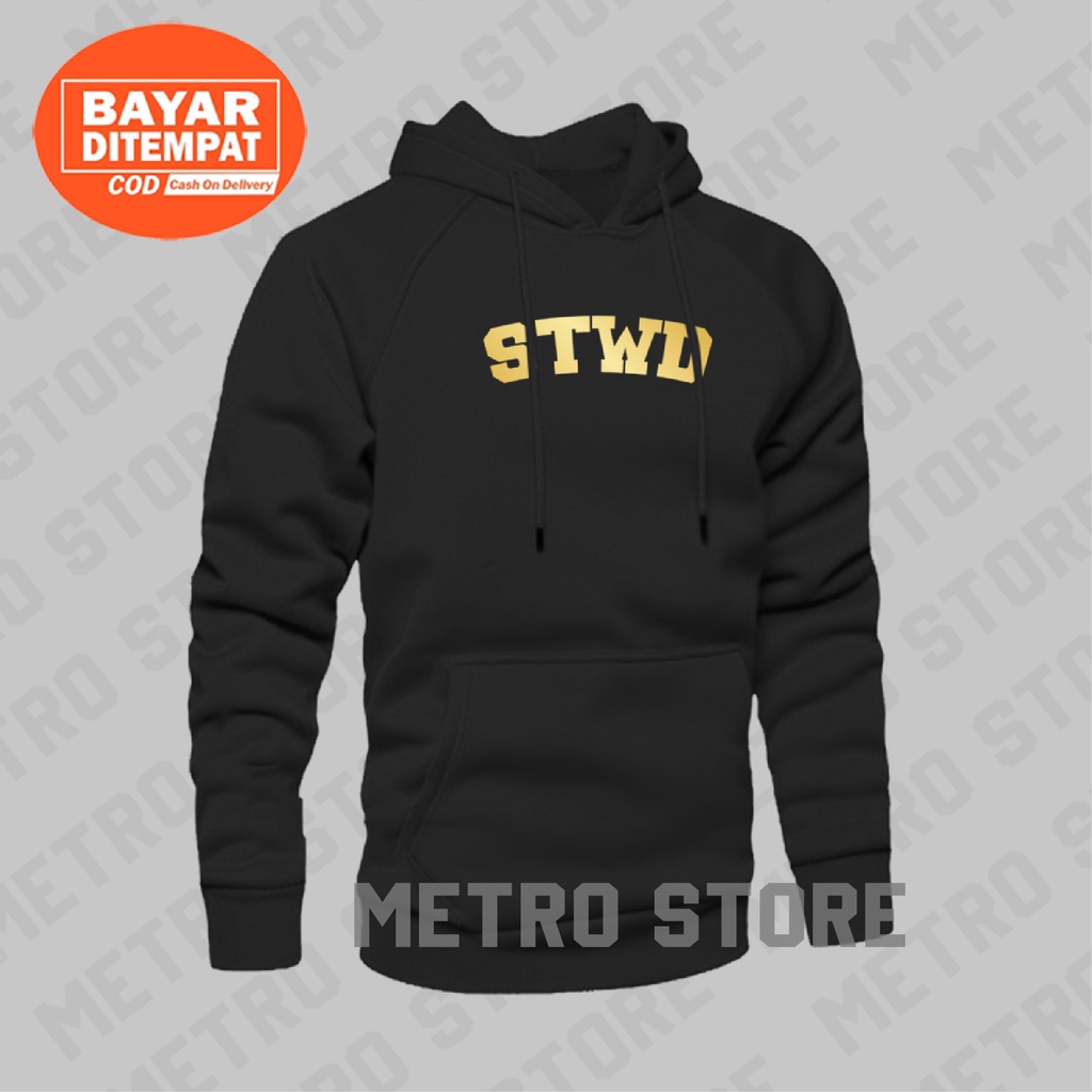 Hoodie STWD Gold Print Premium | Jaket Sweater Distro Pria Wanita Keren Terbaru