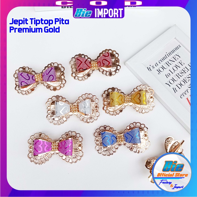 Jepit Tiptop Gold Elegant Premium Impor Best Seller