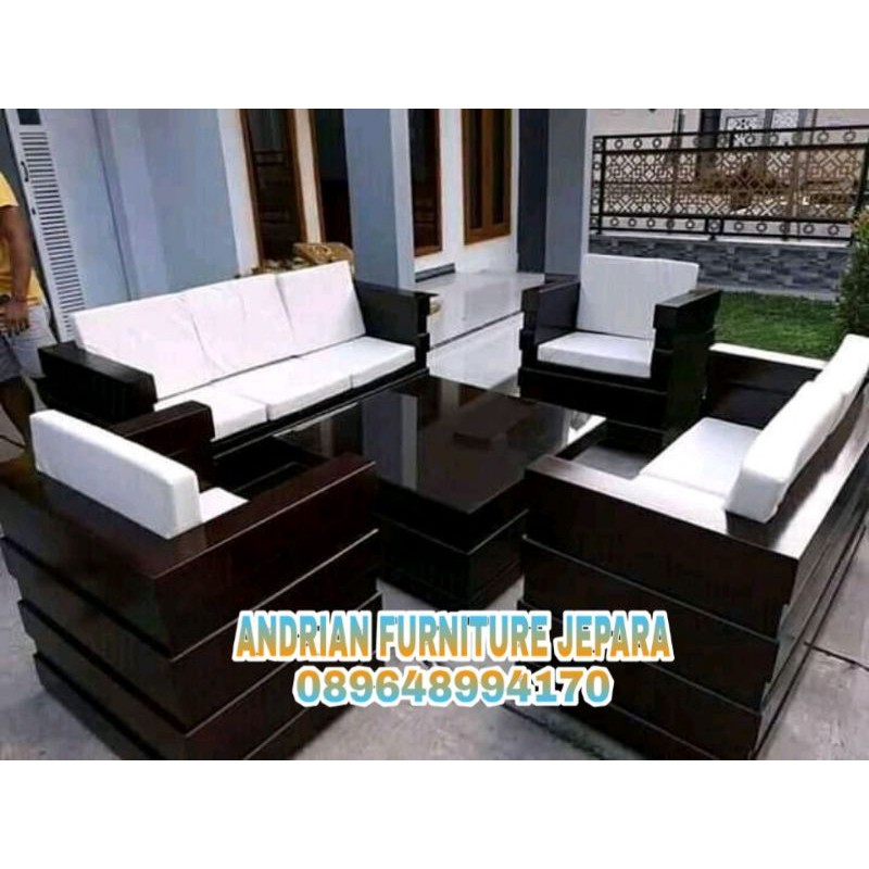 kursi tamu box kayu jati kursi tamu minimalis kayu jati finishing