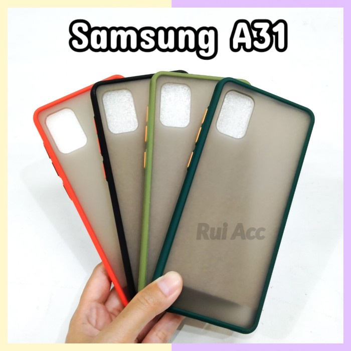 Case Aero Samsung A31 Bumper Dove TPU Soft Hard Fuze Doff Matte My Choice Protect Camera Rui Acc