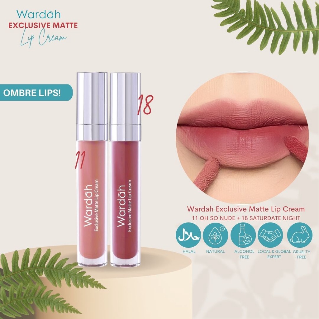 TERBARU!! Wardah Exclusive Matte Lip Cream Banyak Pilihan Warna Yang Cocok