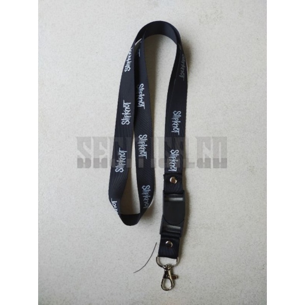 

Gantungan kunci Slipknot tali lanyard band gantungan leher id card name tag