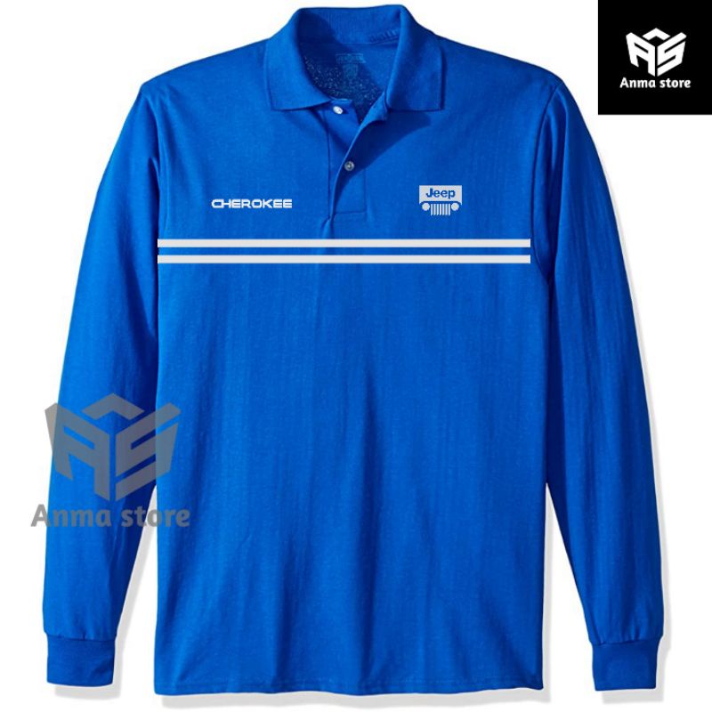 Kaos Kerah Polo shirt Lengan Panjang Jeep Cherokee Terbaru