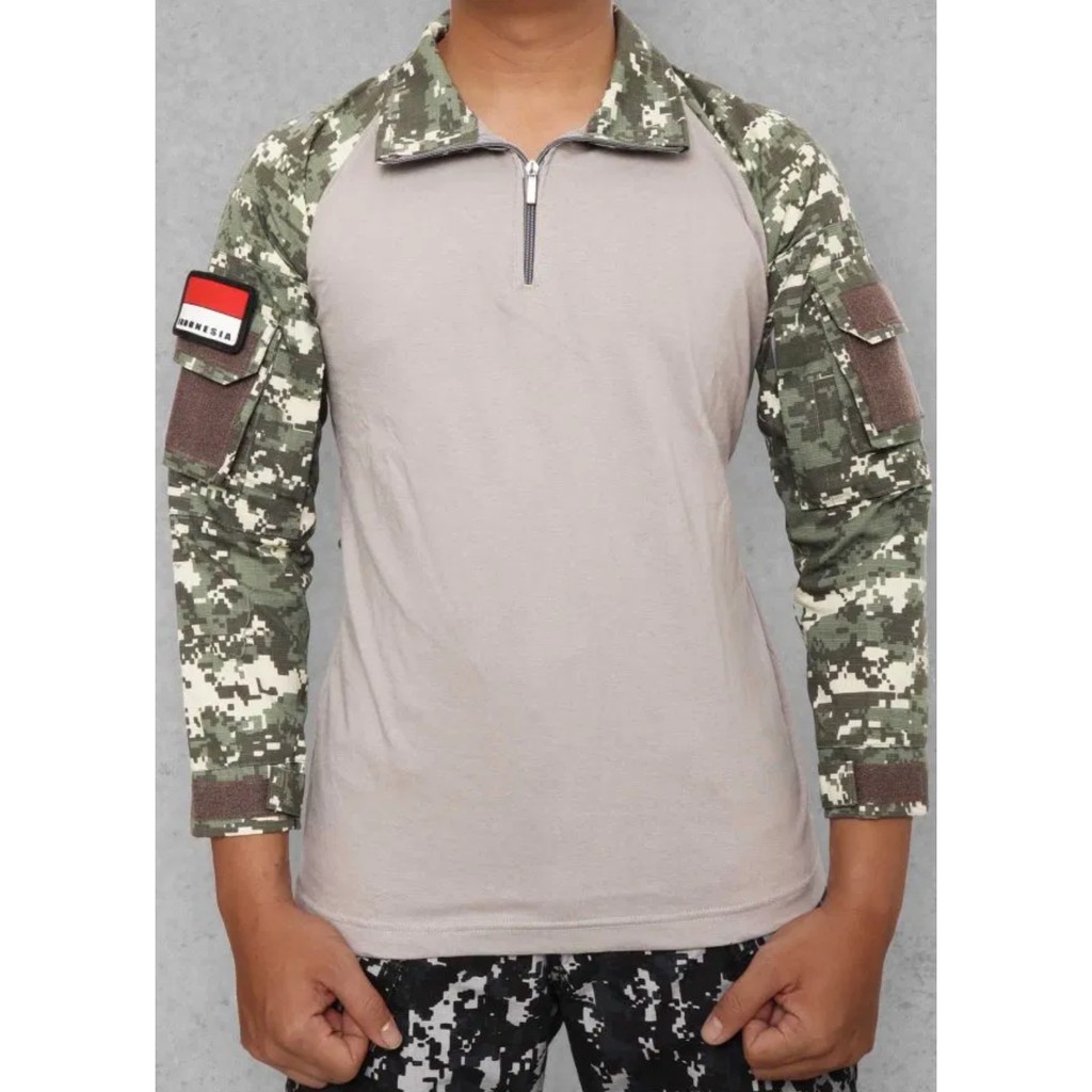 Kaos Tactical - Kaos Bdu Loreng - Kaos Army - Kaos Lapangan - Kaos Militer