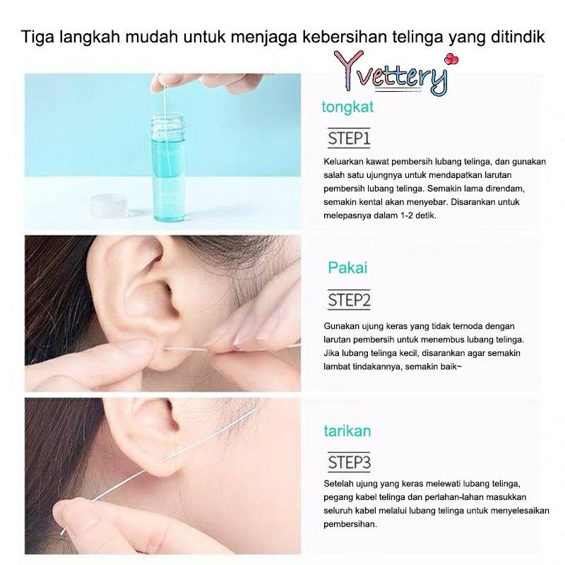 60pcs pembersih kerak bau tindikan piercing steril