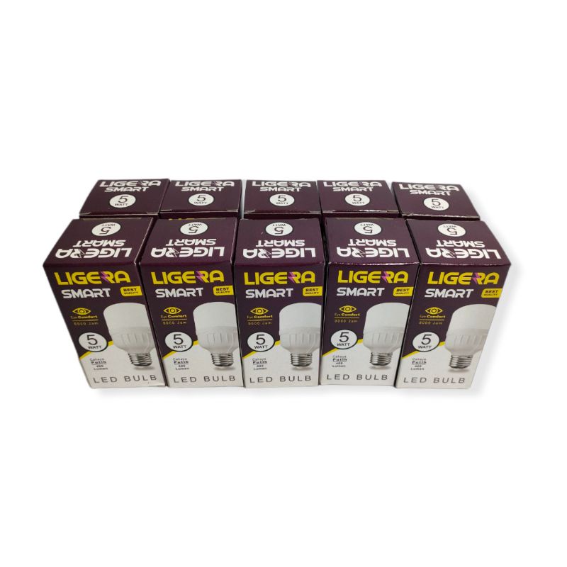 Paket 10 Pcs LIGERA Smart Lampu LED Capsule 5 Watt - Cahaya Putih