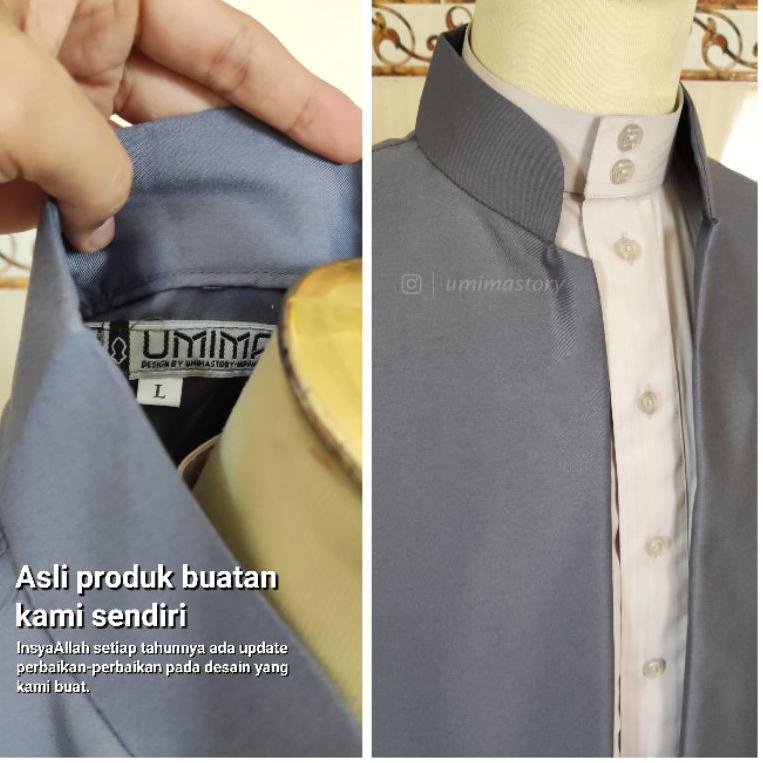 <B-IFI <☎ Jubah luar/luaran gamis premium - Jubah belah merk Umima - katun - ala Habaib ||viral