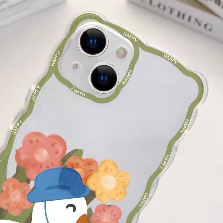 Soft Case Bahan TPU Desain Bebek Untuk Iphone 13 12 Mini 11 Pro X XR XS Max SE 2020 6 6S 7 8 Plus