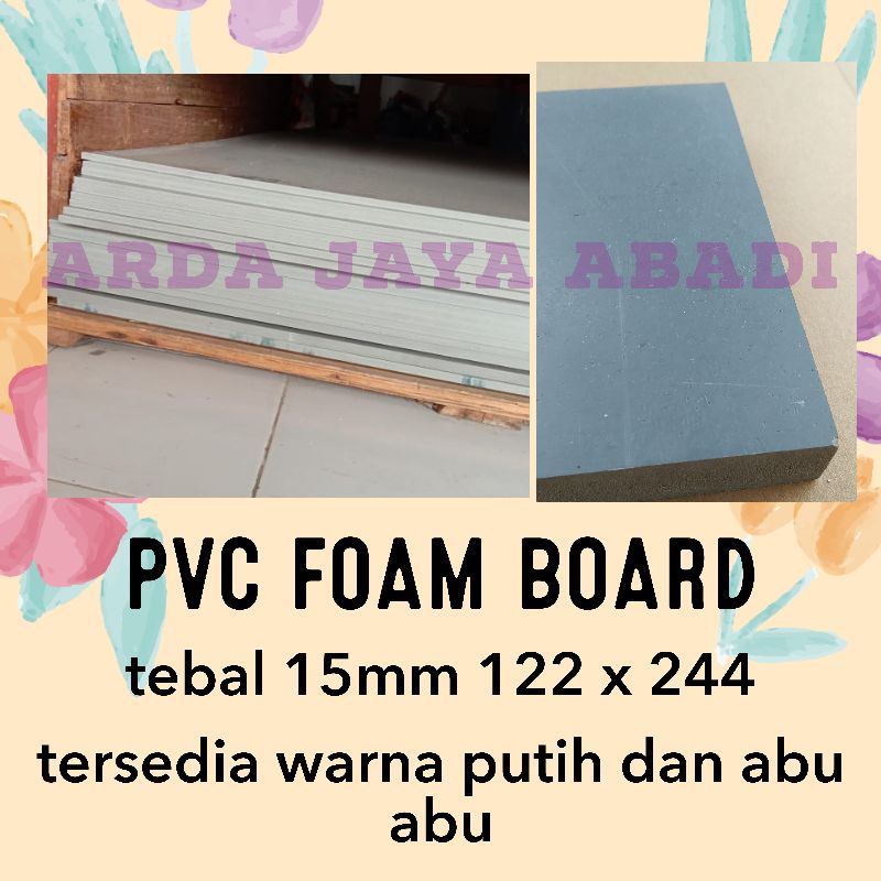 Pvc board 15mm 122 x 244 lembaran
