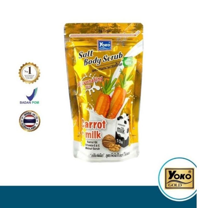 Yoko Gold Salt Body Scrub Carrot Milk 350 gram