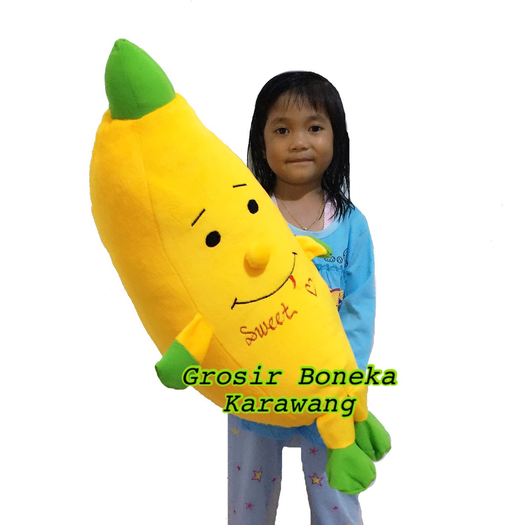 Boneka Pisang Jumbo Bantal Boneka Karakter Buah Boneka Edukasi dan Hiasan Dekorasi Kamar