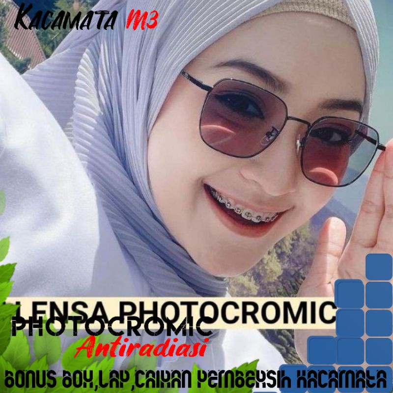 kacamata lensa photocromic antiradiasi boleh pilih yang blueray bisa normal minus plus cilinder tergantung permintaan sampai minus 5 cyl 2 harga masih sama tulis saja pesanan kaka di catatan saat order free box lap cairan pembersih kacamata