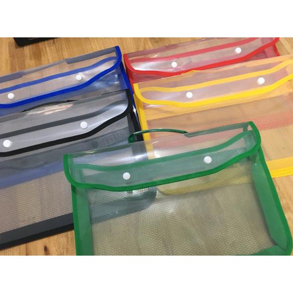 

HOT SALE Map Plastik Zipper Bag Kancing Tas Dokumen Souvenir Sekolah Briefcase Terjamin